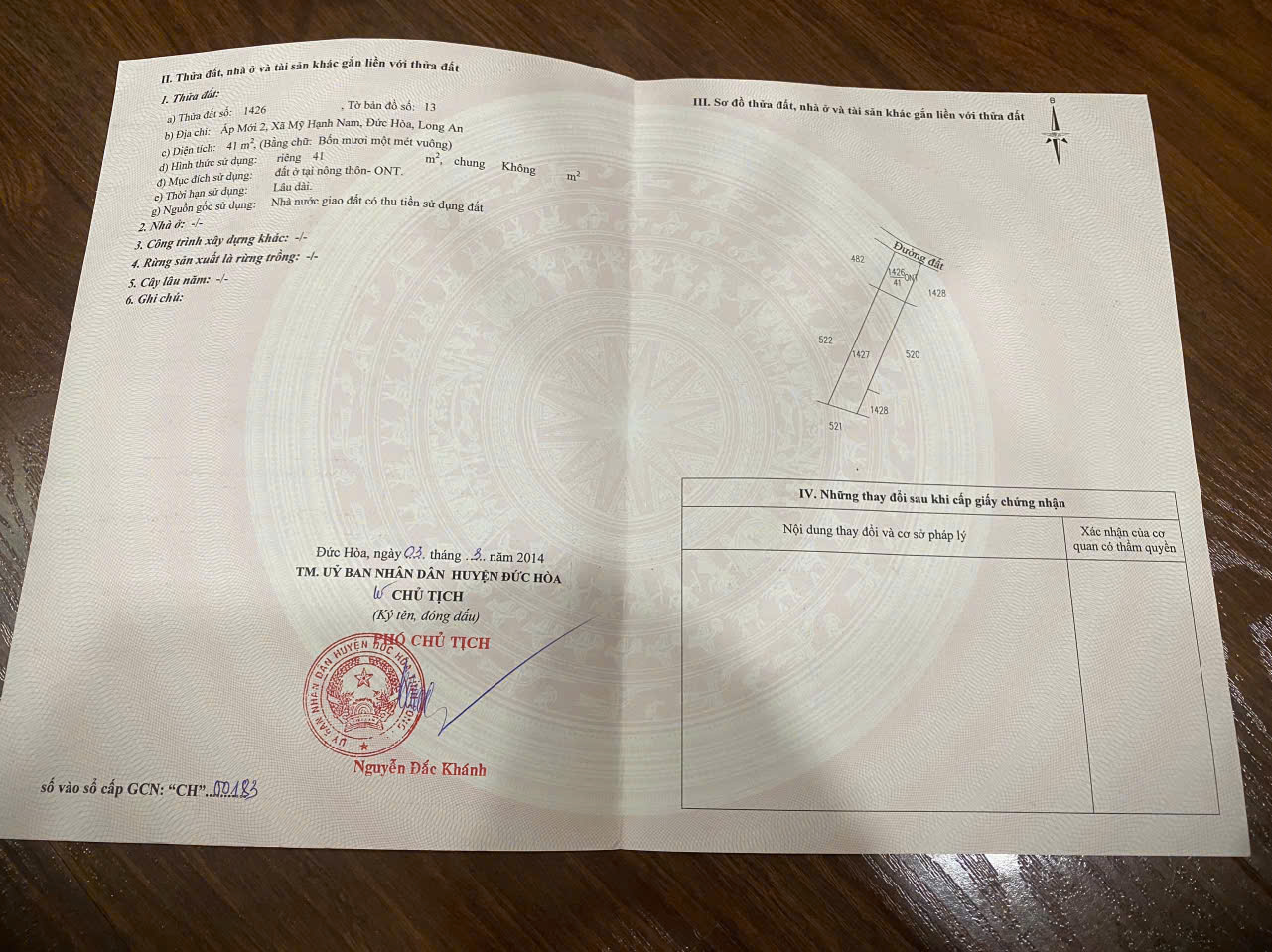 ĐẤT BÁN ĐƯỜNG ẤP MỚI 2, GIÁ 1 TỶ 6, NGANG 5 X 32, XÃ MỸ HẠNH NAM, ĐỨC HÒA